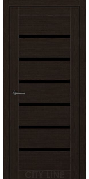 Межкомнатные двери CityLine Express BROOKLYN korfad-express-brooklyn-venge-klasik-bravo-collection-s-cernym-steklom